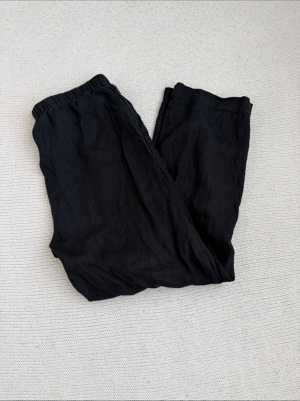 Quince 100% Linen Drawstring Pants Black Size Small